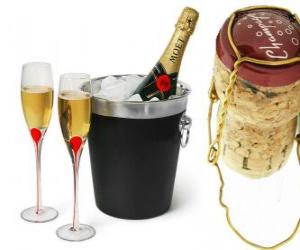 yapboz Şampanya Champagne bölgesinde, Fransa yöntemi Champenoise tarafından üretilen köpüklü şarap türüdür.
